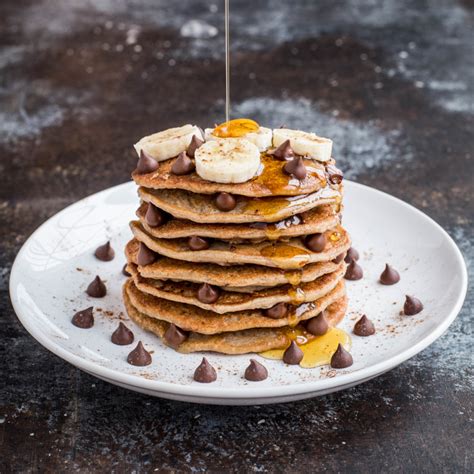 Banana Chocolate Chip Protein Pancakes - Create. Nourish. Love.