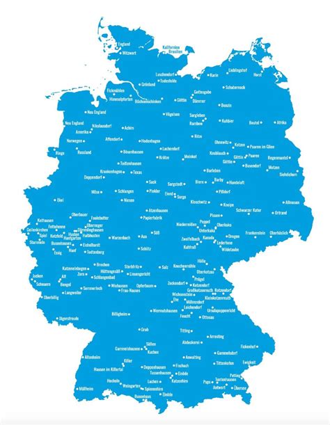 A map from Germany with every funny City name : r/MapPorn