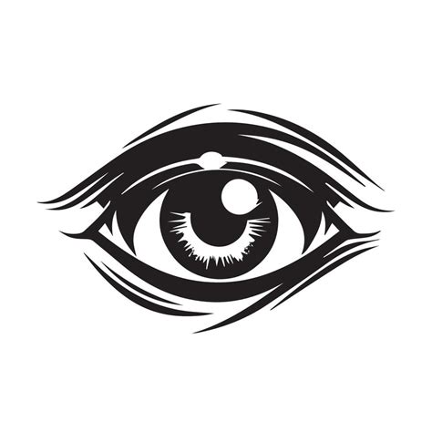 Eye vector icon. Black and white isolated eye. Graphic design. Watch ...