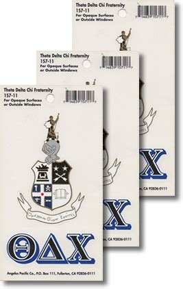 Theta Delta Chi Fraternity Crest Decals