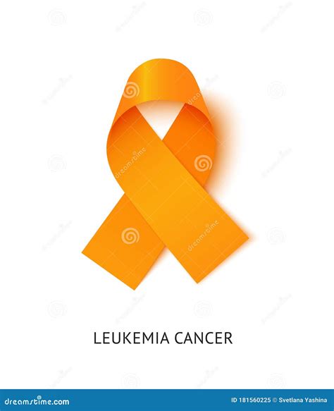 Leukemia Cancer Awareness Ribbon Vector Realistic Illustration Stock Vector - Illustration of ...