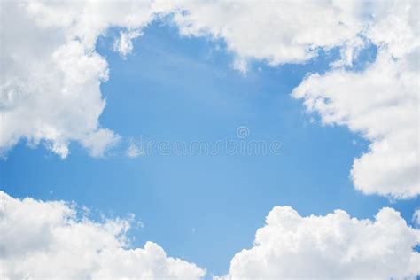 Frame of Blue Sky and Cloud Background. Stock Image - Image of space, frame: 55280707