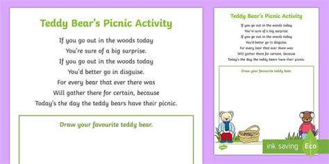 Bear Picnic Song | Teddy Bear's Picnic - Twinkl