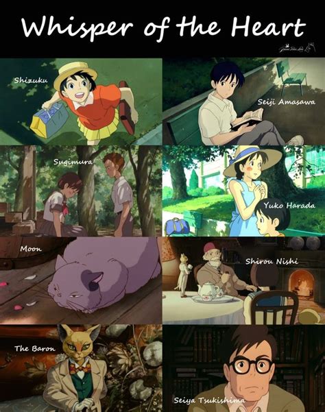 Whisper of the Heart characters | Diseños de manga, Estudio ghibli, Ghibli