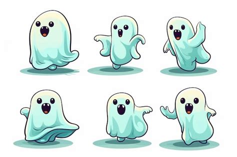 Premium AI Image | A group of cartoon ghost characters with different ...