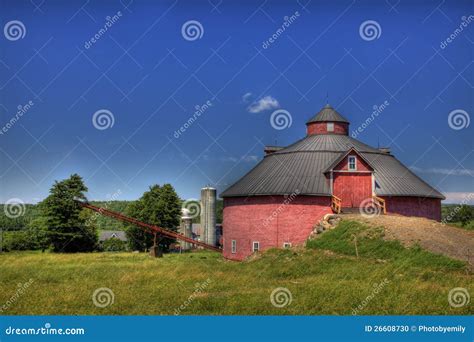 Round Barn in Farm Country stock photo. Image of silo - 26608730