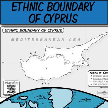 Ethnic Boundary of Cyprus **Coloring Book Series** Map Clipart | TpT