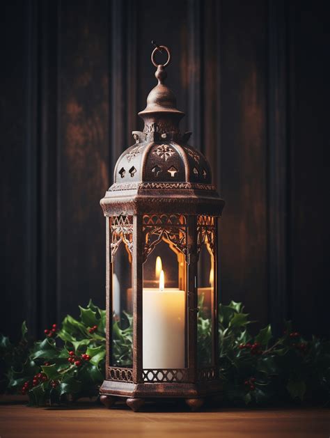 Vintage Christmas Lantern Free Stock Photo - Public Domain Pictures