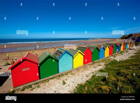 Beach Huts Whitby Stock Photo - Alamy