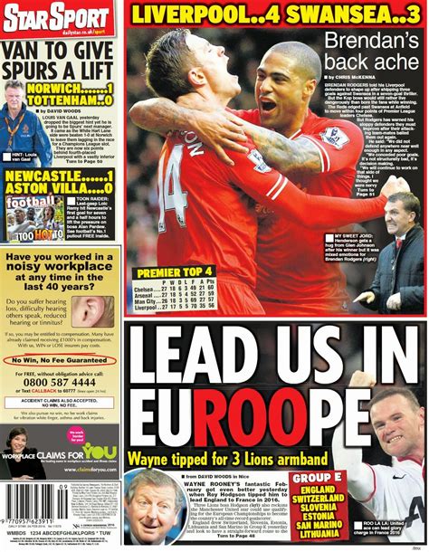 UK Newspaper Back Pages - Monday 24th Feb - e-Football