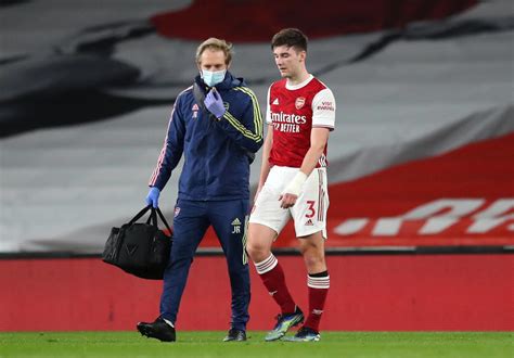 Arsenal fear Kieran Tierney will miss both legs vs Slavia Prague