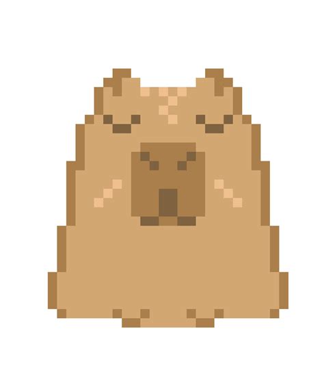 Capybara pixel art illustration. cute cartoon capybara 25436108 Vector Art at Vecteezy