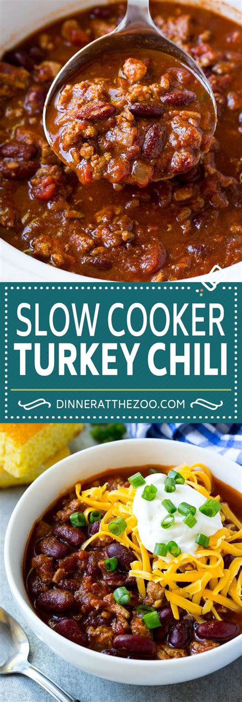 Slow Cooker Turkey Chili Recipe | Crockpot Chili | Turkey Chili | Chili With Beans… | Slow ...