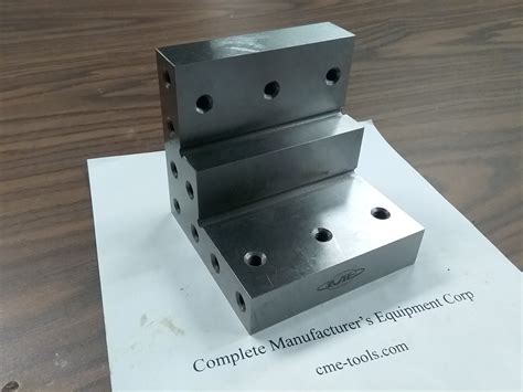 ANGLE PLATE 4x4x4" stepped,Precision Ground w. tapped holes 0.0002" #P | CME Tools