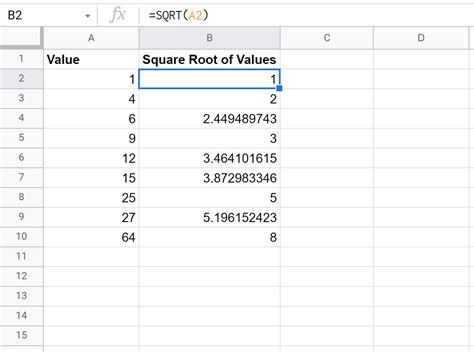 How to Calculate Square Root & Cube Root in Google Sheets