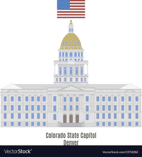 Colorado state capitol Royalty Free Vector Image