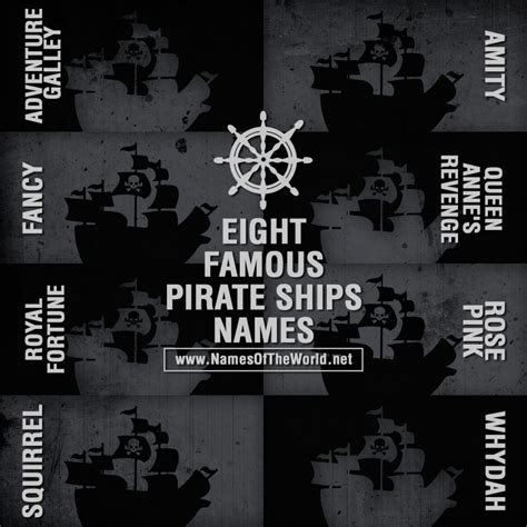 Eight famous pirate ships names