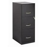 Bowery Hill Traditional 3 Drawer Metal Letter File Cabinet in Black - Walmart.com