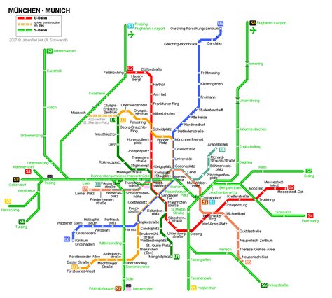 Munich Subway Map - ToursMaps.com