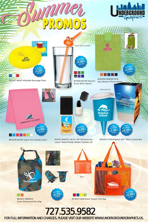 Summer Promo Ideas! | Promotional items marketing, Promo items, Custom ...