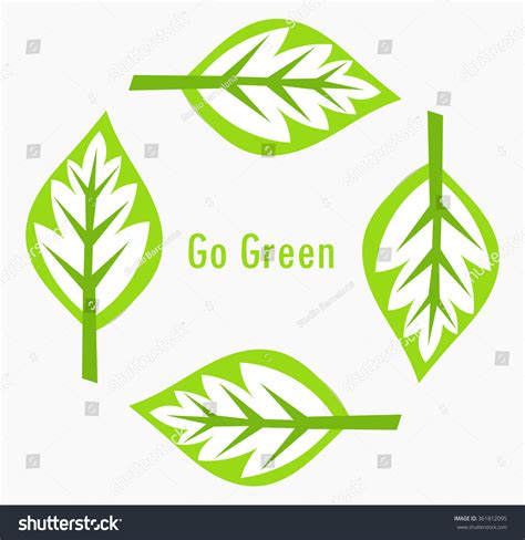 Green Leaves Vector Stock Vector (Royalty Free) 361812095 | Shutterstock