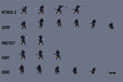 Free Samurai Pixel Art Sprite Sheets Download - CraftPix.net