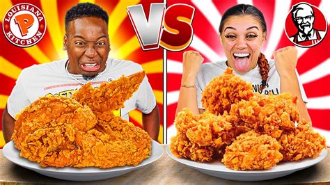 POPEYES VS KFC FOOD CHALLENGE - YouTube