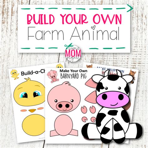 Build-a-Farm-Animal Craft Bundle for Kids - Simple Mom Project