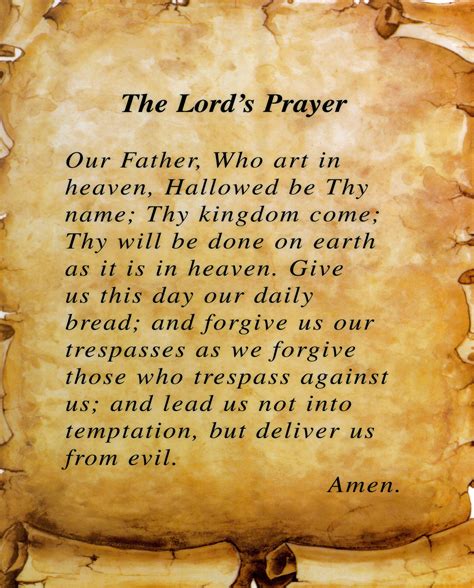 THE LORD'S PRAYER- CATHOLIC PRINTS PICTURES - Catholic Pictures