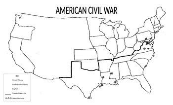 Blank Map Of Civil War Battles