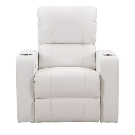 Corliving Home Theater Single Power Recliner with Stainless Steel Cup ...