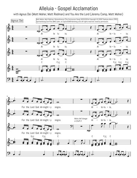 Gospel Acclamation Sheet music for Vocals (Solo) | Musescore.com