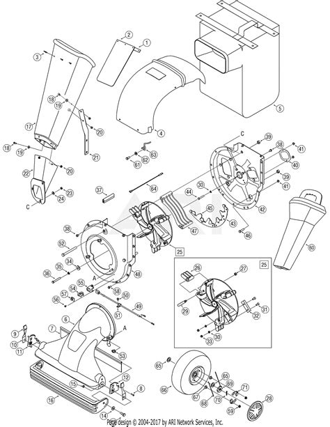 Troy Bilt 24A-204B766 Chipper Shredder Vac (2007) 24A-204B766 CSV206 (2007) Parts Diagram for ...