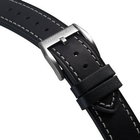 Black Leather Strap - 22mm Watch Strap for Men | – Torgoen