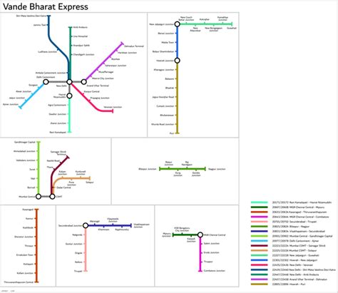 Map of every Vande Bharat Express Route in India [OC] : r/TransitDiagrams