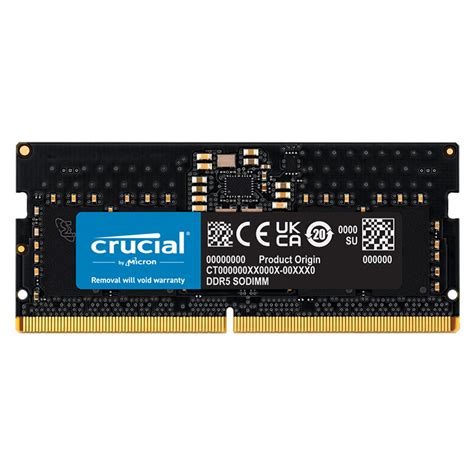 Crucial 8GB (1x8GB) SODIMM 4800MHz DDR5 RAM (CT8G48C40S5) - pcbyte.com.au