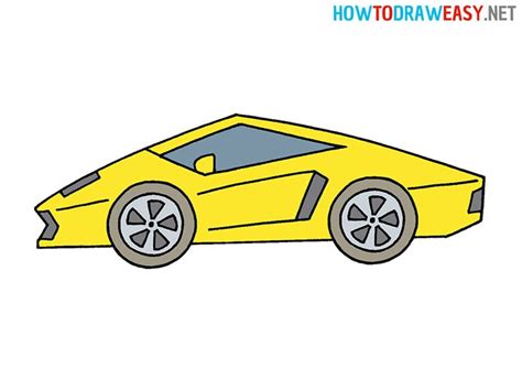 Easy Lamborghini Drawing Tutorial