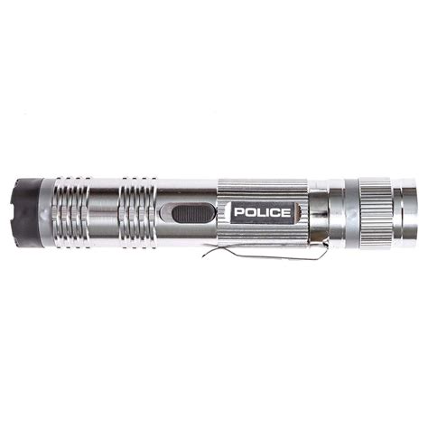 Police Stun Gun Flashlight M12 Metal Rechargeable with LED Flashlight