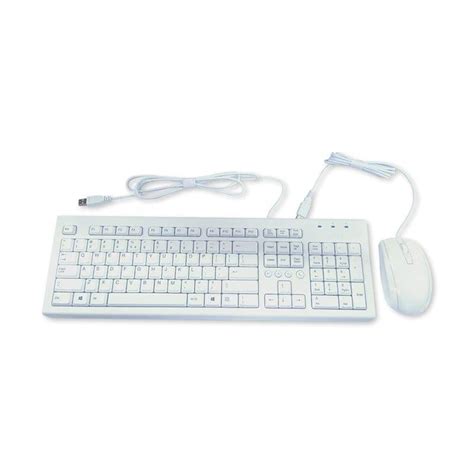 HP Keyboard Mouse Combo - USB / Wired / White / English - Keyboard ...