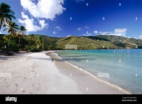 Tide on the beach, Magens Bay Beach, St. Thomas, US Virgin Islands ...