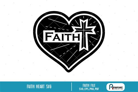 Faith SVG File, Faith Heart SVG, Heart SVG (138790) | Cut Files | Design Bundles