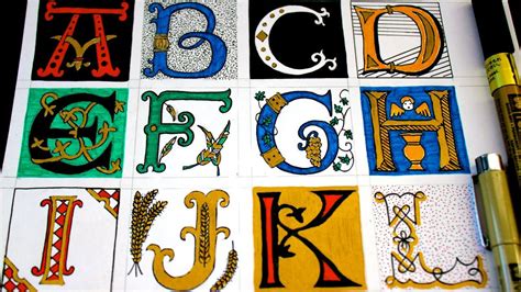 How to Draw Illuminated Letters | Illuminated letters, Art lessons, Elementary art