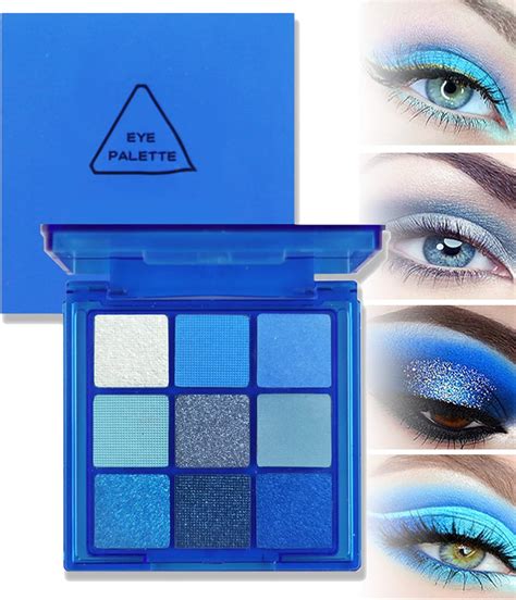 MEITREND Eyeshadow Palette, Blue Glitter Eyeshadow Waterproof Eye ...