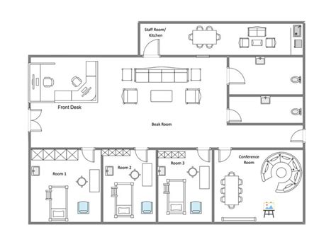 Physical Therapy Clinic Floor Plan | Medical clinic design, Clinic interior design, Hospital ...