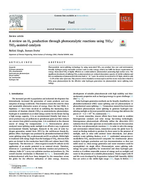 (PDF) A review on H2 production through photocatalytic reactions using TiO2/TiO2-assisted ...