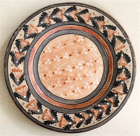 Tonala Mexican Pottery Plate Platter Vintage Handmade Hand Painted ...