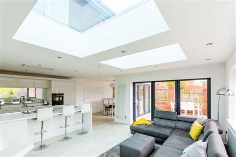 Flat Roof Home Extension | Flat roof skylights, House extension design, Skylight design