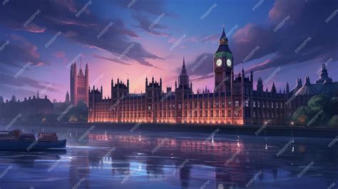 Premium AI Image | 3d rendering of The Big Ben and Houses of Parliament