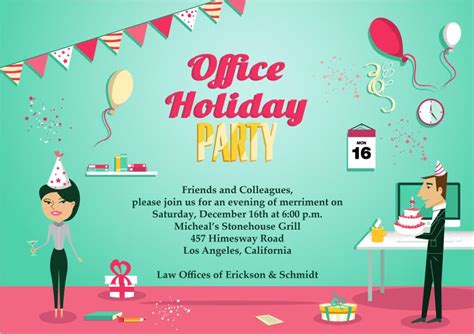 Office Party Invitation Template