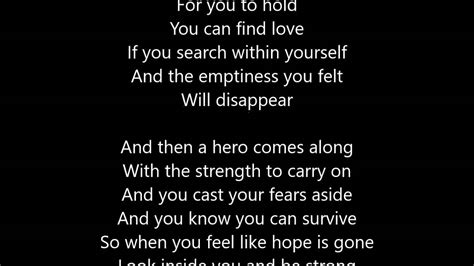 Mariah carey hero lyrics youtube - adamsstudy